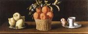 Francisco de Zurbaran still life with lemons,oranges and a rose Germany oil painting reproduction